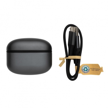 Logo trade promotional gift photo of: Terra RCS recycled aluminium wireless earbuds